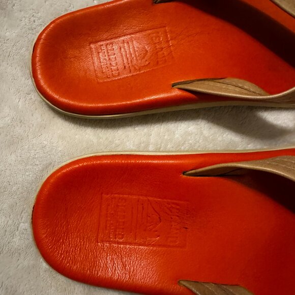 Island Slippers "The Classic" Full Grain Leather Flip Flops - Picture 7 of 13